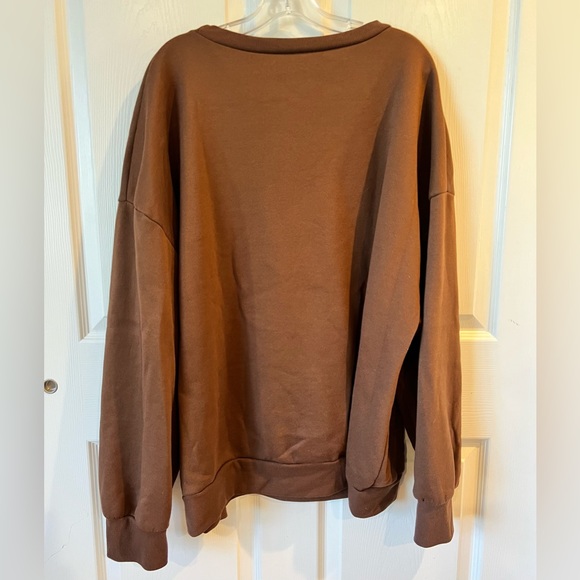 SHEIN Plus Solid Drop Shoulder Sweatshirt - Picture 6 of 10